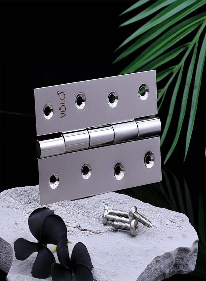 Volo Premium Concealed Door Butt Hinges 4 inch x 12 Gauge/2.5 mm Thickness, Slow Motion Butt Hinge (Stainless Steel) - Image 5